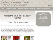 Tablet Screenshot of juliasbanquetcenter.com